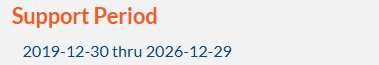 Support Period: 2019-12-30 thru 2026-12-29.